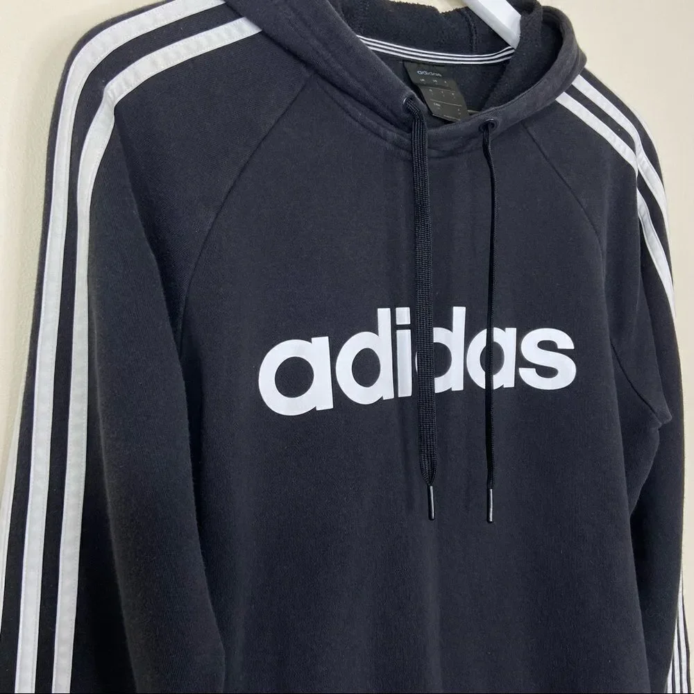 Adidas Men’s Essentials 3-Stripes Pullover Hoodie Size Small